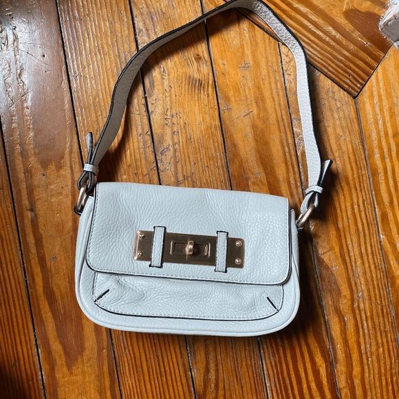 Talbots White Turn-Lock Pebbled Leather Shoulder Bag, MSRP $129 - Picture 11 of 11